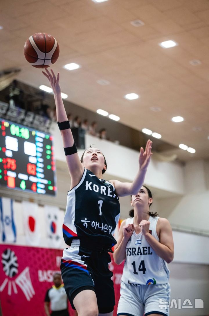 [서울=뉴시스] 한국 19세 이하(U-19) 여자농구 대표팀의 최예슬. (사진=FIBA 홈페이지 캡처)  *재판매 및 DB 금지