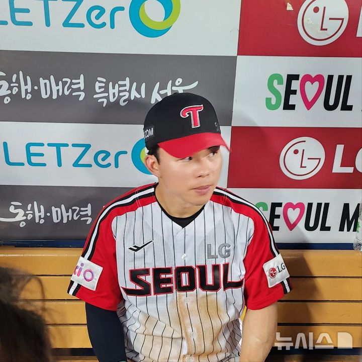 [서울=뉴시스] 박윤서 기자 = 프로야구 LG 트윈스 외야수 문성주. 2025.07.20.