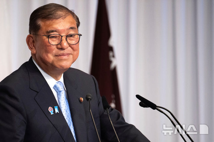 [도쿄=AP/뉴시스] 이시바 시게루 일본 총리가 지난달 21일 도쿄에서 열린 참의원 선거 관련 기자회견에 참석하고 있다. 2025.07.21. photo@newsis.com