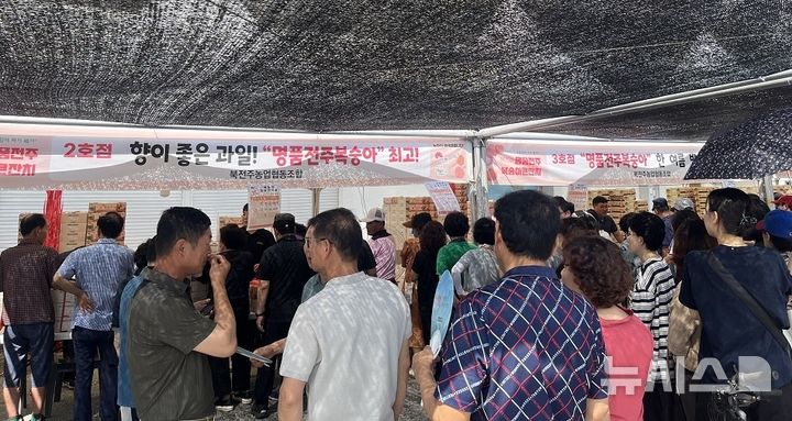 [전주=뉴시스]윤난슬 기자 = 전주시농업기술센터와 명품전주복숭아축제 추진위원회는 오는 24일 전주 풍남문 광장에서 '제27회 명품전주복숭아 직거래 행사'를 연다고 21일 밝혔다. (사진=전주시 제공) photo@newsis.com 