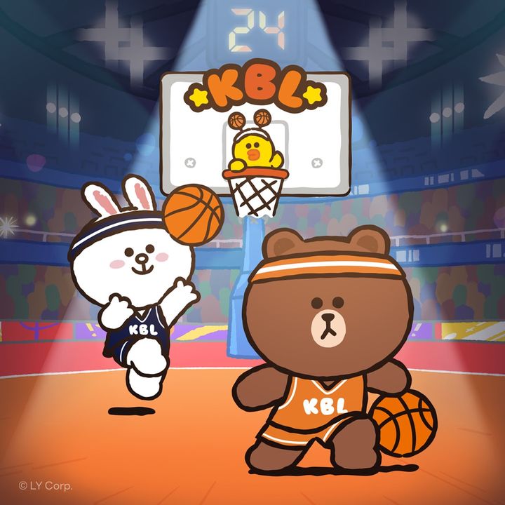 [서울=뉴시스] KBL과 라인프렌즈 협업 이미지. (사진=KBL 제공) *재판매 및 DB 금지