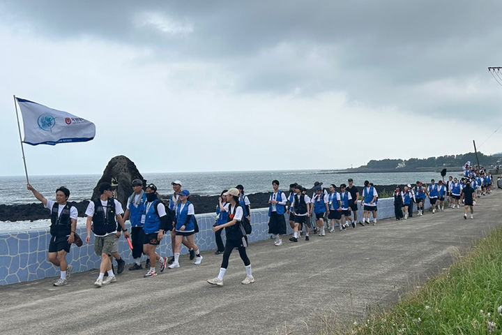 [대전=뉴시스] 목원대 국토대장정 모습. (사진=목원대 제공) *재판매 및 DB 금지