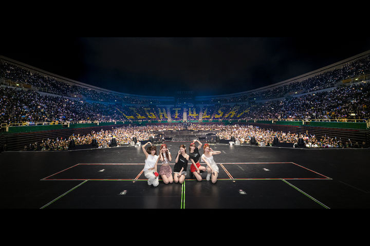 [서울=뉴시스] 르세라핌 타이베이 공연 현장. (사진 = 쏘스뮤직 제공) 2025.07.21. photo@newsis.com *재판매 및 DB 금지