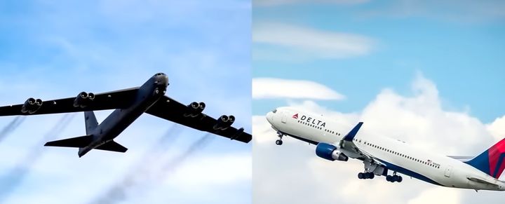 [서울=뉴시스] 미국 노스다코타주 상공에서 60여명의 승객을 태운 민간 여객기와 미 공군의 B-52 폭격기가 충돌할 뻔한 아찔한 사건이 발생했다. (사진=ABC뉴스 유튜브 캡처) 2025.07.22 *재판매 및 DB 금지