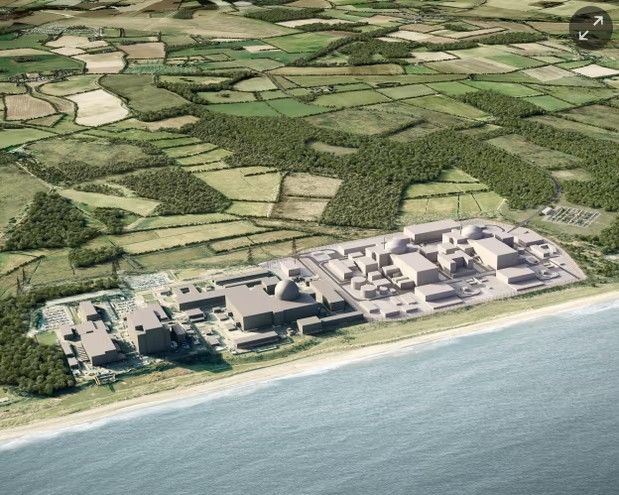 [서울=뉴시스]영국 정부는 22일 에너지 안보 강화를 위해 투자자들과 계약을 체결하고 새로운 영국 원자력발전소 사이즈웰 C를 최종 승인했다고 AFP 통신이 보도했다.