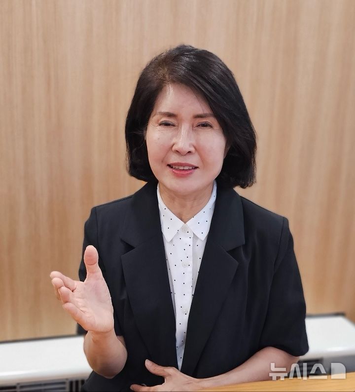 [전주=뉴시스]윤난슬 기자 = 인터뷰하는 이미숙 완주·전주 상생발전 전주시민협의회 기획·행정 분과위원.