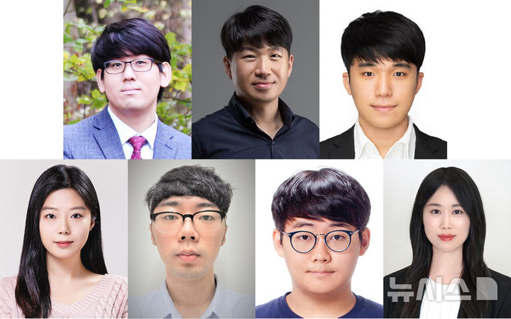 광주과학기술원(지스트·GIST)과 KAIST 공동연구팀이 복제 불가능 광학지문 보안기술을 개발했다. (사진 왼쪽 상단부터 시계 방향으로) GIST 전기전자컴퓨터공학과 정현호 교수, KAIST 전기·전자공학부 송영민 교수, GIST 전기전자컴퓨터공학과 김규린 연구원, 허세연 박사, 김주환 연구원, 이주형 연구원, 김도은 박사 (사진=지스트 제공) photo@newsis.com