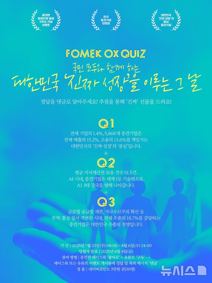 [서울=뉴시스] 한국중견기업연합회가 법정단체 출범 11주년을 맞아 온라인 기념 이벤트를 진행한다. (사진= 한국중견기업연합회 제공) 