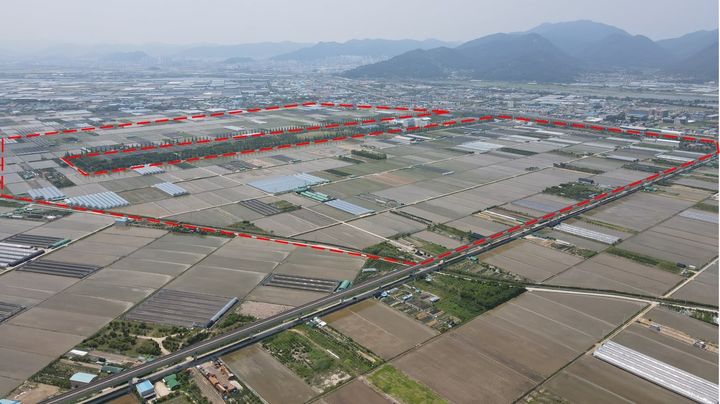 [부산=뉴시스] 부산 강서구 대저동 일원에 조성될 부산연구개발특구 부지. (사진=부산도시공사 제공) 2025.07.23. photo@newsis.com *재판매 및 DB 금지