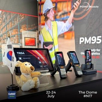 CeMAT AU에서 선보인 PM95, TR54, PM68 등 최신 엔터프라이즈 모바일 디바이스. (사진=포인트모바일 제공) *재판매 및 DB 금지