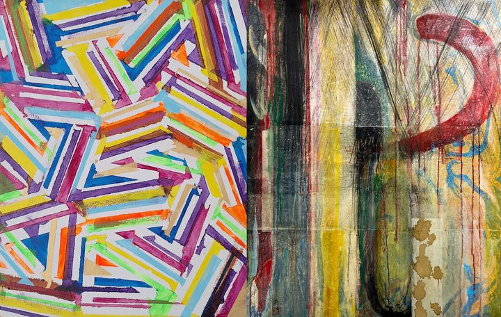 [대구=뉴시스] '하타노 신지, 동묘선을 위해서(왼쪽)', '나카무라 야스지로, 기류' (사진=대구 아양아트센터 제공) 2025.07.23. photo@newsis.com *재판매 및 DB 금지