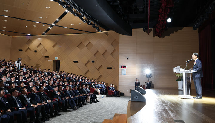임광현 국세청장이 23일 국세청에서 열린 취임식에서 취임사를 하고 있다.(사진 : 국세청 제공) 2025.7.23. *재판매 및 DB 금지