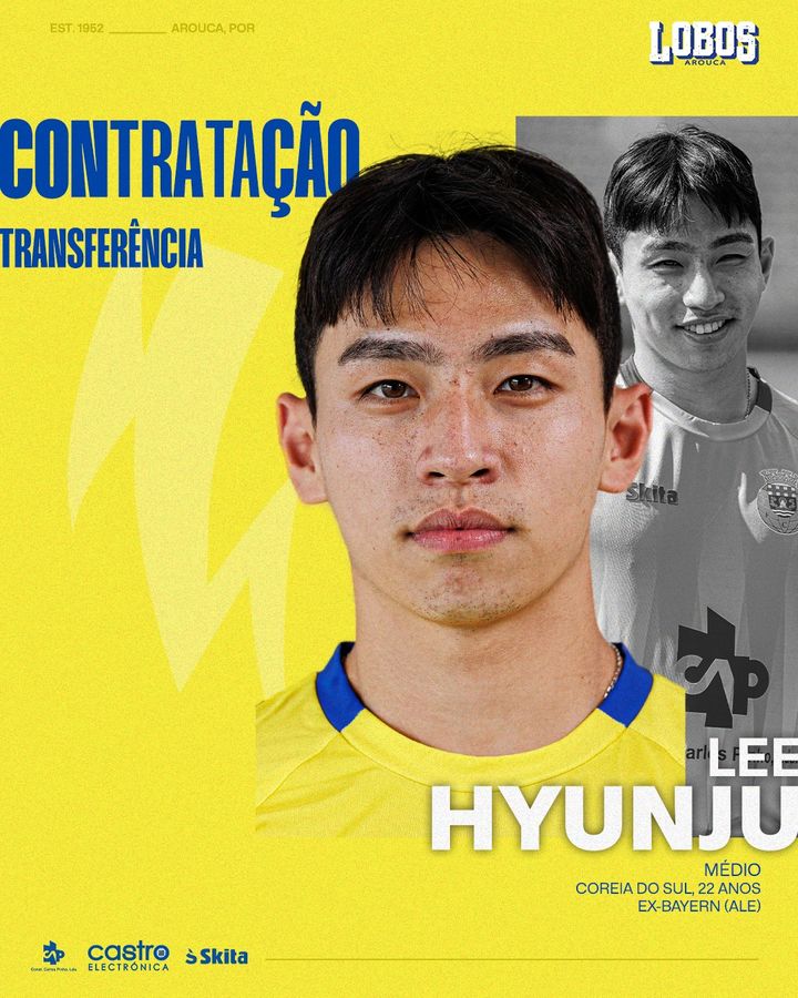 [서울=뉴시스]뮌헨 출신 미드필더 이현주, 포르투갈 1부 아로카로 이적. (사진=아로카 구단 소셜미디어 캡처) 2025.07.24. photo@newsis.com *재판매 및 DB 금지