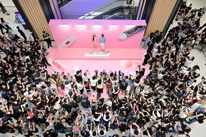 메디큐브 홍콩 팝업스토어 현장.(사진=에이피알 제공) *재판매 및 DB 금지