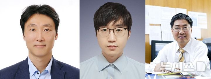 [포항=뉴시스] 포스텍(포항공과대학교) 기계공학과 김기훈·정완균 교수, 삼성전자 미래로봇추진단 신형곤 박사 연구팀이 종이처럼 얇고 사람 근육처럼 유연하면서도 강한 힘을 낼 수 있는 로봇 기술을 개발했다. 연구팀의 김기훈(왼쪽부터)·정완균 교수, 신형곤 삼성전자 미래로봇추진단 박사. (사진=포스텍 제공) 2025.07.24. photo@newsis.com