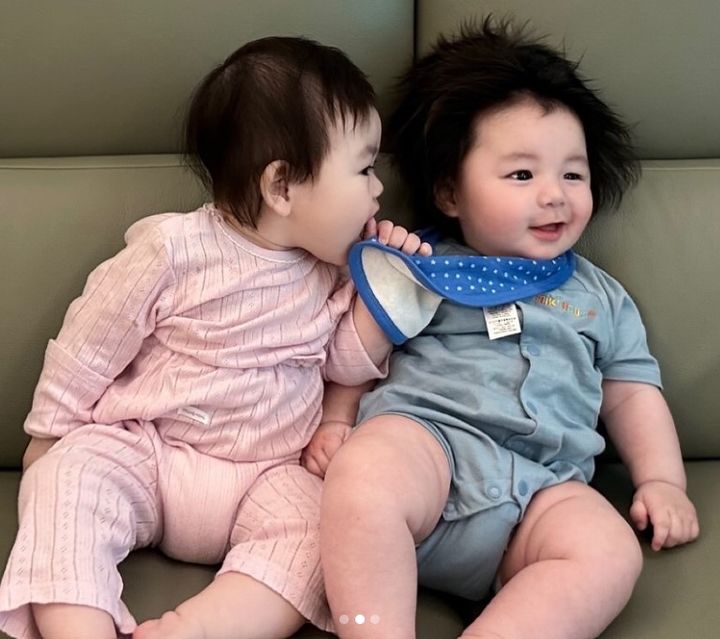 [서울=뉴시스] 박수홍 딸과 심형탁 아들의 모습. (사진=박수홍 인스타그램 캡처) 2025.07.24. photo@newsis.com&nbsp; *재판매 및 DB 금지