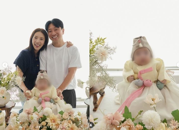 [서울=뉴시스] 배우 겸 가수 손담비가 딸 이해이 양의 100일 사진을 공개했다. (사진=손담비 인스타그램 캡처) 2025.07.24. photo@newsis.com *재판매 및 DB 금지