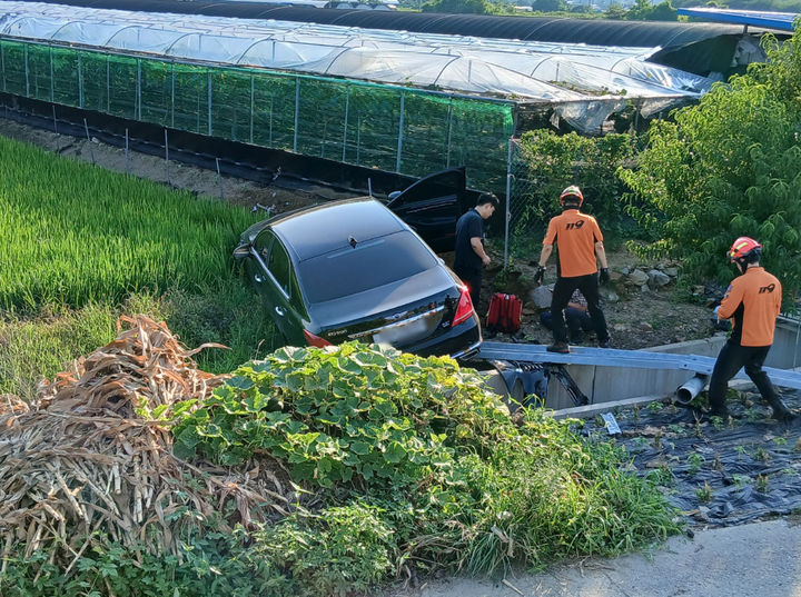 옥천 군서면 교통사고(사진=옥천소방서 제공) *재판매 및 DB 금지