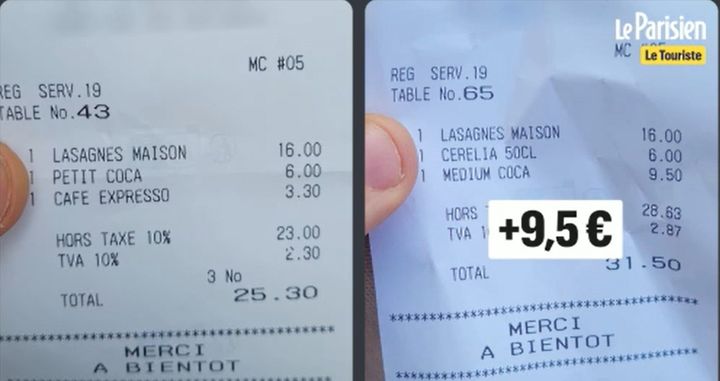 [서울=뉴시스] 프랑스 파리의 일부 식당들이 외국인 관광객에게 바가지요금을 씌우고 있다는 논란이 불거지고 있다. (사진=르파리지앵 갈무리) 2025.07.24 *재판매 및 DB 금지