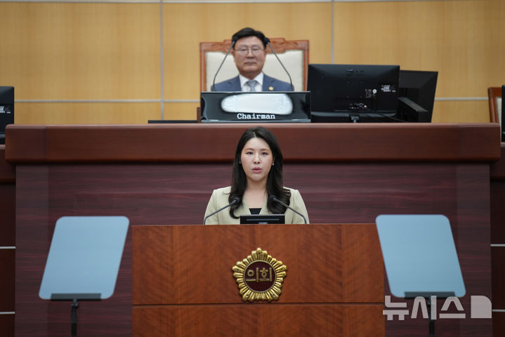 [전주=뉴시스] 전북특별자치도의회 김슬지 의원(더불어민주당 비례대표)이 25일 제420회 임시회 5분 자유발언에서 의견을 밝히고 있다. 2025.07.25 *재판매 및 DB 금지