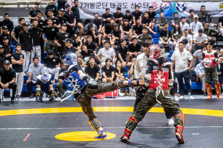 [서울=뉴시스] 한미 친선 전군 태권도 경연대회. (사진 = 국기원 제공) *재판매 및 DB 금지