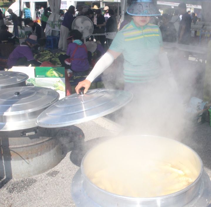 [홍천=뉴시스] 제29회 홍천찰옥수수축제가 25일 신영재 홍천군수와 지역주민, 지역주둔 군 장병 등이 참석한 가운데 홍천종합운동장 일원에서 화려하게 개막했다. syi23@newsis.com *재판매 및 DB 금지
