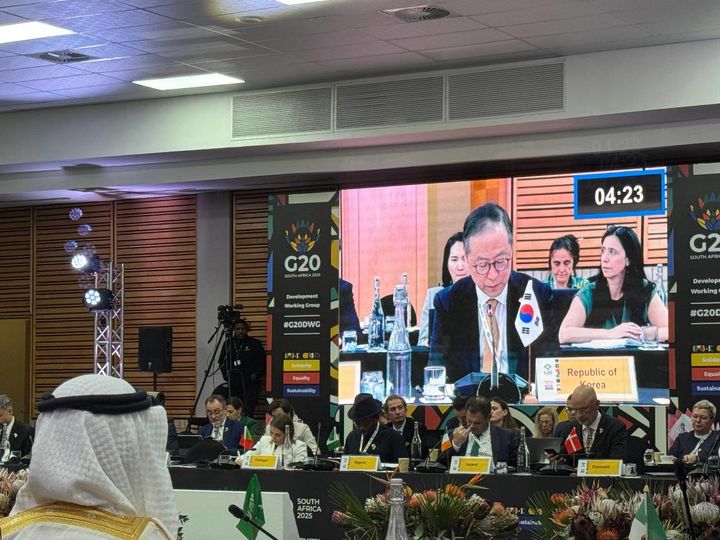 [서울=뉴시스]권기환 글로벌다자외교조정관은 지난 24~25일 남아공에서 개최된 주요 20개국 협의체(G20) 개발장관회의’에 참석했다. (사진=외교부 제공) 2025.07.26 *재판매 및 DB 금지