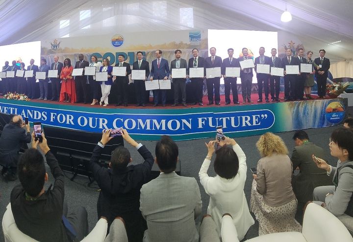  [문경=뉴시스] 아프리카 짐바브웨 빅토리아폴스에서 '제15차 람사르협약 당사국총회'가 열리고 있다. (사진=문경시 제공) 2025.07.26. photo@newsis.com *재판매 및 DB 금지