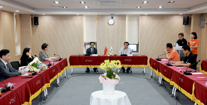 [보령=뉴시스] 보령시와 중국 상해시 청포구 간담회 모습. (사진=보령시청 제공) *재판매 및 DB 금지