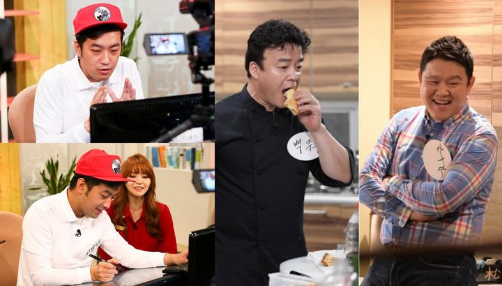 [서울=뉴시스] 2015년 MBC 예능 '마이 리틀 텔레비전'에 출연했던 전 웹툰 작가 이말년(본명 이병건, 왼쪽)과 백종원 더본코리아 대표(가운데), 방송인 김구라 (사진=뉴시스 DB) *재판매 및 DB 금지