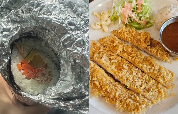 [뉴시스] 논란이 된 6000원짜리 휴게소 김밥과 1만1000원 돈가스. (출처=자영업자 커뮤니티 '아프니까 사장이다') *재판매 및 DB 금지