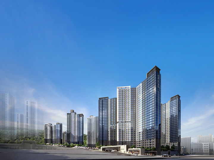 [서울=뉴시스] SK에코플랜트가 부산 수영구에 짓는 '드파인 광안' 메인 투시도. 2025.07.29. (자료=SK에코플랜트 제공) photo@newsis.com *재판매 및 DB 금지