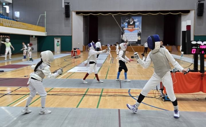 [제주=뉴시스] 제주에서 전지훈련을 하는 알레펜싱아카데미. (사진=제주도 제공) 2025.07.29. photo@newsis.com *재판매 및 DB 금지