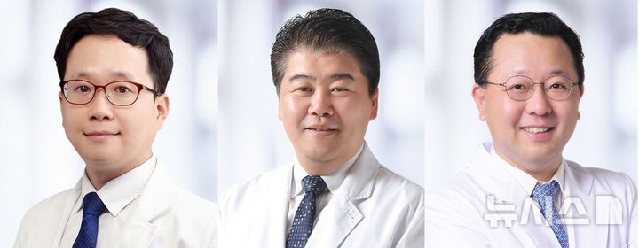 [서울=뉴시스] 왼쪽부터 서울대병원 임상유전체의학과 문장섭, 이동연, 주건 교수. (사진= 서울대병원 제공)