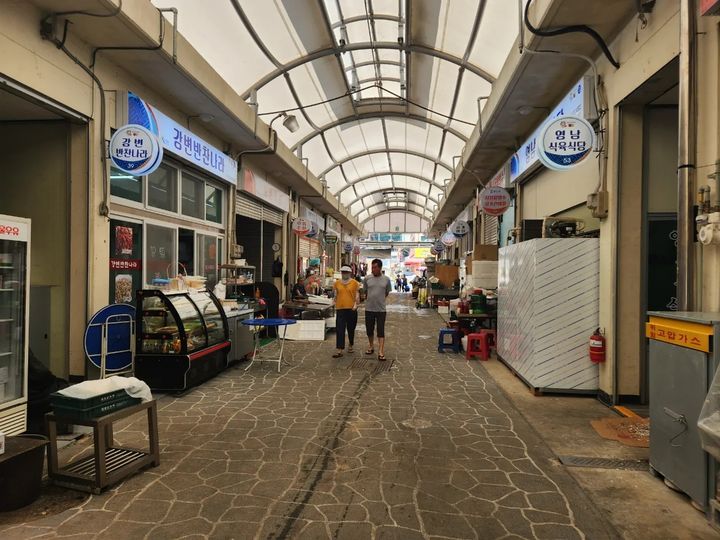 [합천=뉴시스] 침수된 삼가시장 정상운영 (사진=합천군 제공) 2025. 07. 29. photo@newsis.com *재판매 및 DB 금지