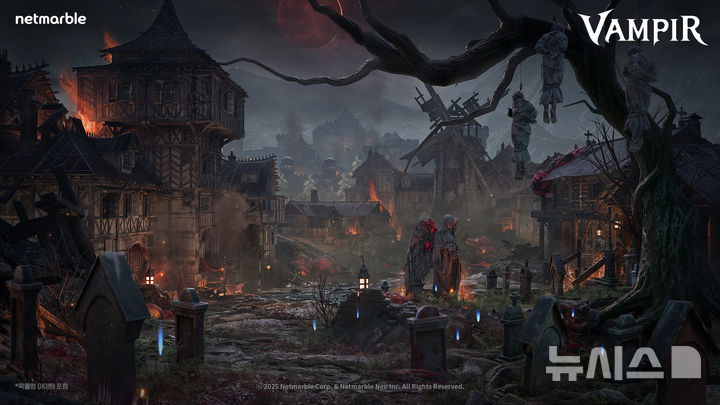 [서울=뉴시스] 넷마블의 뱀파이어 콘셉트 다중접속역할수행게임(MMORPG) '뱀피르'가 다음 달 26일 출시한다고 29일 밝혔다. 사진은 '뱀피르' 스틸컷. 2025.07.29. (사진=넷마블 제공)