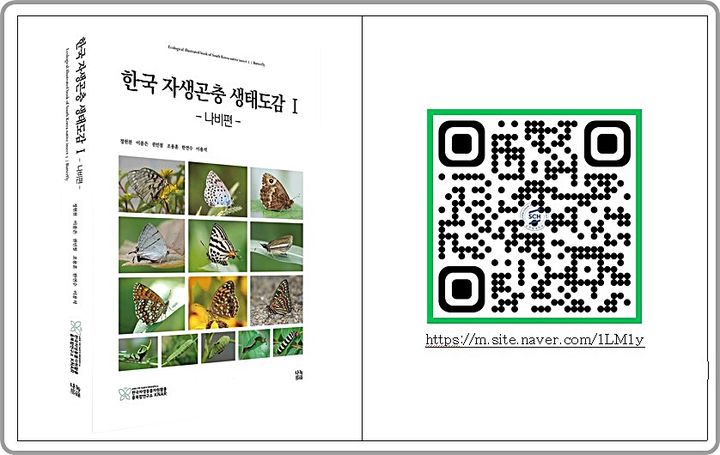 [대전=뉴시스] 한국 자생곤충 생태도감Ⅰ–나비편 표지 및 열람 가능 링크.(사진=순천향대학교 제공) *재판매 및 DB 금지