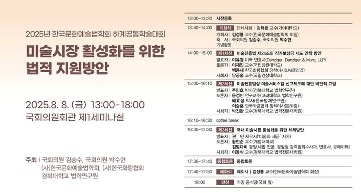 화랑협회·법학계·국회 공동 세미나…작가보상금·신고제 등 현안 총출동