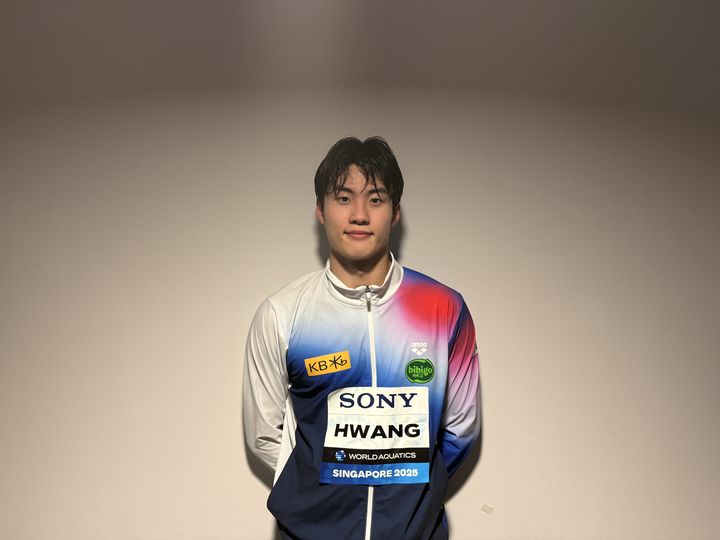 [서울=뉴시스] 29일 싱가포르 세계수영선수권대회 아레나에서 열린 2025 세계수영연맹 세계선수권대회 경영 남자 자유형 200m 결승에서 4위에 오른 황선우. (사진 = 올댓스포츠 제공) *재판매 및 DB 금지
