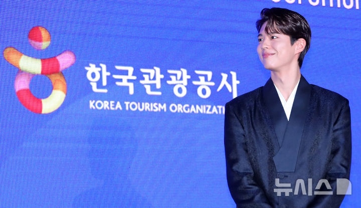 [서울=뉴시스] 김혜진 기자 = 배우 박보검이 29일 오전 서울 강남구 SJ쿤스트할레에서 열린 2025 한국관광명예홍보대사 위촉식에 참석해 있다. 2025.07.29. jini@newsis.com