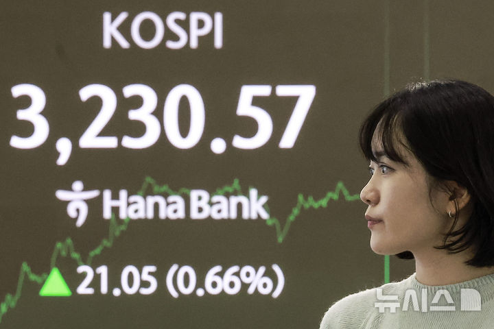 [서울=뉴시스] 정병혁 기자 = 29일 서울 중구 하나은행 딜링룸에서 직원들이 업무를 보고 있다. 29일 코스피는 전 거래일(3209.52)보다 21.05포인트(0.66%) 오른 3230.57에, 코스닥 지수는 전 거래일(804.40)보다 0.05포인트(0.01%) 상승한 804.45에 거래를 종료했다. 서울 외환시장에서 원·달러 환율은 전 거래일 주간거래 종가(1382.0원) 9.0원 뛴 1391.0원에 주간 거래를 마감했다. 2025.07.29. jhope@newsis.com