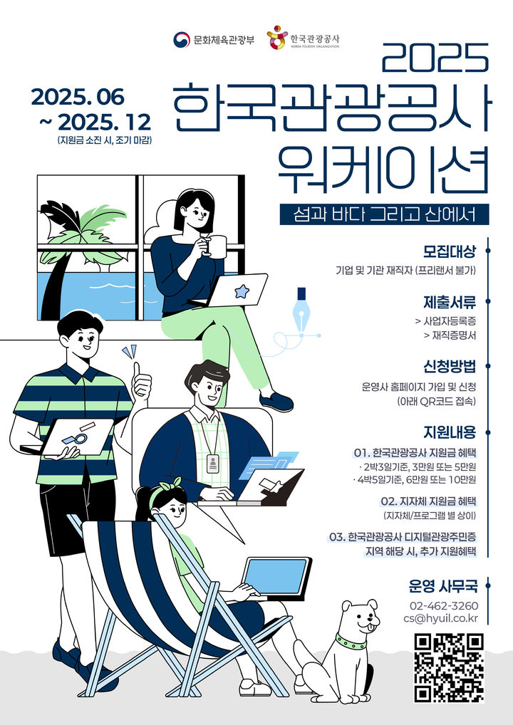 사무실 대신 관광지로 출근…'2025 워케이션 지원 프로그램'