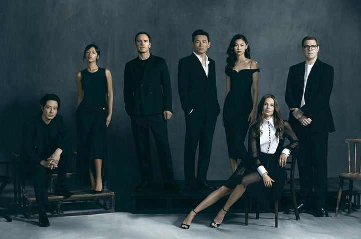 [서울=뉴시스] 나홍진 감독의 신작 '호스' 캐스팅 라인업. 왼쪽부터 배우 조인성, 테일러 러셀, 마이클 패스벤더, 황정민, 정호연, 알리시아 비칸데르, 카메론 브리튼. (사진=플러스엠엔터테인먼트 제공) 2025.07.30. photo@newsis.com *재판매 및 DB 금지