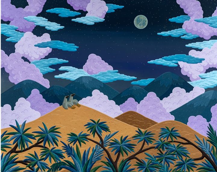 김선우, <오아시스를 꿈꾸며>, 2025 캔버스에 과슈, 130×162cm *재판매 및 DB 금지