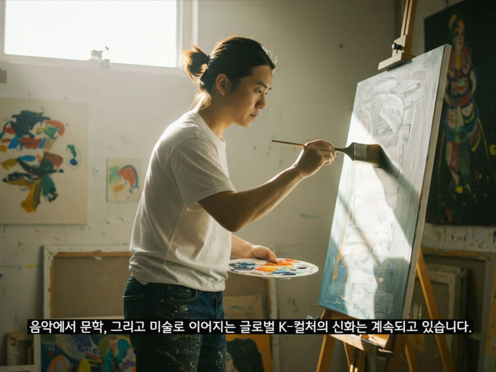 [서울=뉴시스] 'K-미술, 세계를 날다' 영상 (사진= 서경덕 교수팀 제공) 2025.07.30. photo@newsis.com *재판매 및 DB 금지