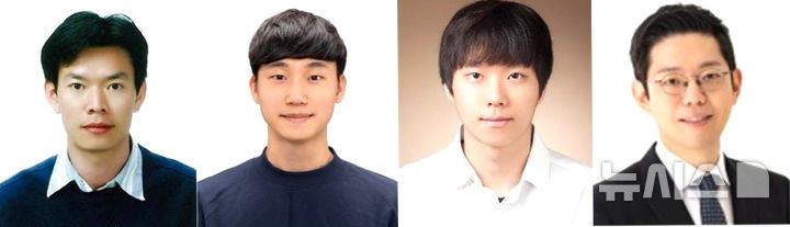 [포항=뉴시스] 송종욱 기자 = 포스텍-카이스트 공동 연구팀이 배터리 용량을 크게 늘리면서 안정성도 강화하는 기술을 개발했다. 사진 왼쪽부터 포스텍 화학과 박수진 교수·한동엽 박사, 통합과정 김성룡 씨, 카이스트 화학생명공학과 문홍철 교수. (사진=포스텍 제공) 2025.07.30. photo@newsis.com