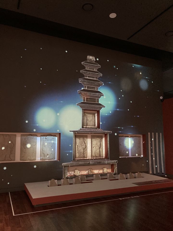 [예천=뉴시스] 예천박물관에 실감형 콘텐츠로 구축된 개심사지 오층석탑 (사진=예천군 제공) 2025.07.31. photo@newsis.com *재판매 및 DB 금지