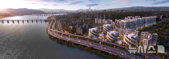 [서울=뉴시스] 래미안 글로우 힐즈 한남 전체 조감도.