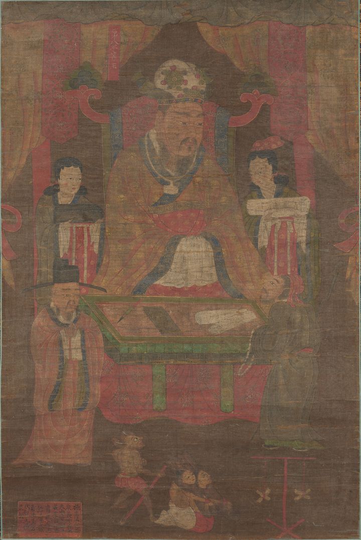 [서울=뉴시스] 시왕도 중 제8 평등왕 (사진=국립중앙박물관 제공) 2025.07.31. photo@newsis.com *재판매 및 DB 금지