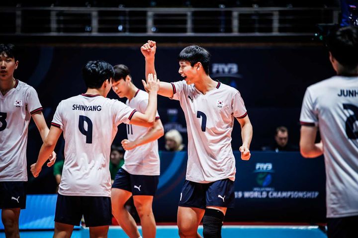 한국 19세 이하(U-19) 남자배구 대표팀. 2025.08.01. (사진=FIVB 홈페이지 캡처) *재판매 및 DB 금지